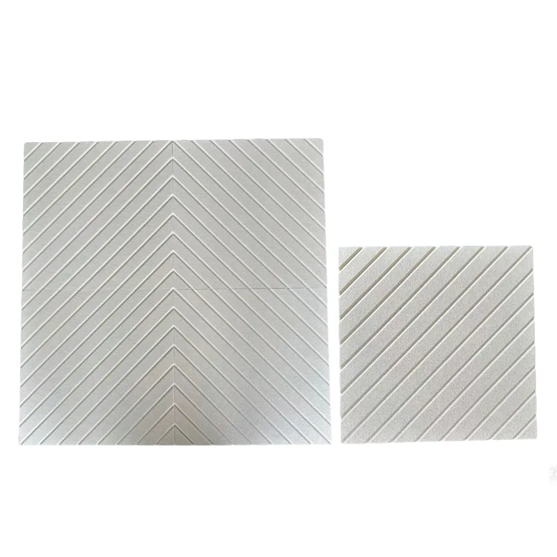 Béžový V-kanálový PET plstený akustický panel