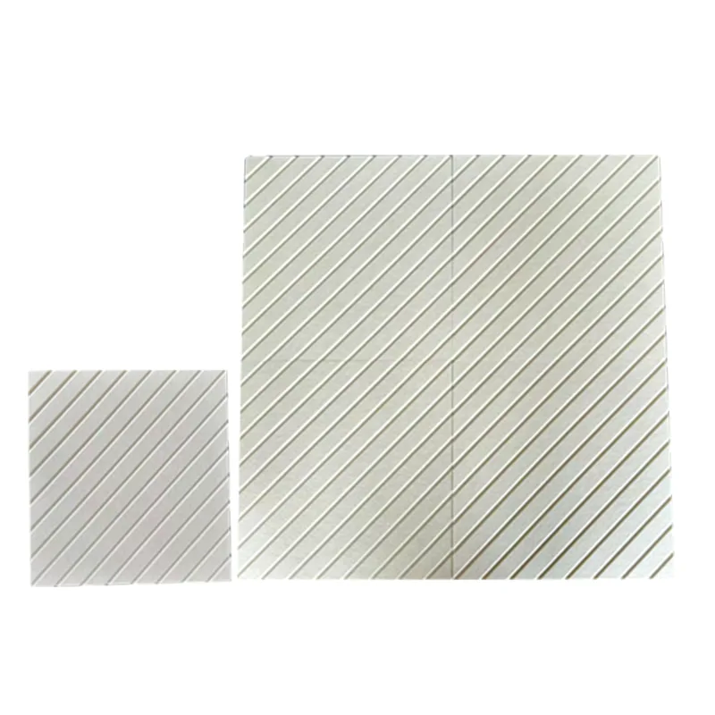 Béžový akustický panel PET s drážkou v tvare V